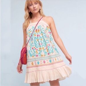Akemi + Kin x Anthropologie Vinales embroidered dress size 14